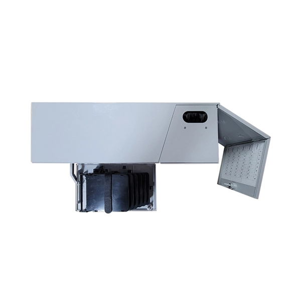 Large cable tray transformed into a small funnel-shaped cable tray